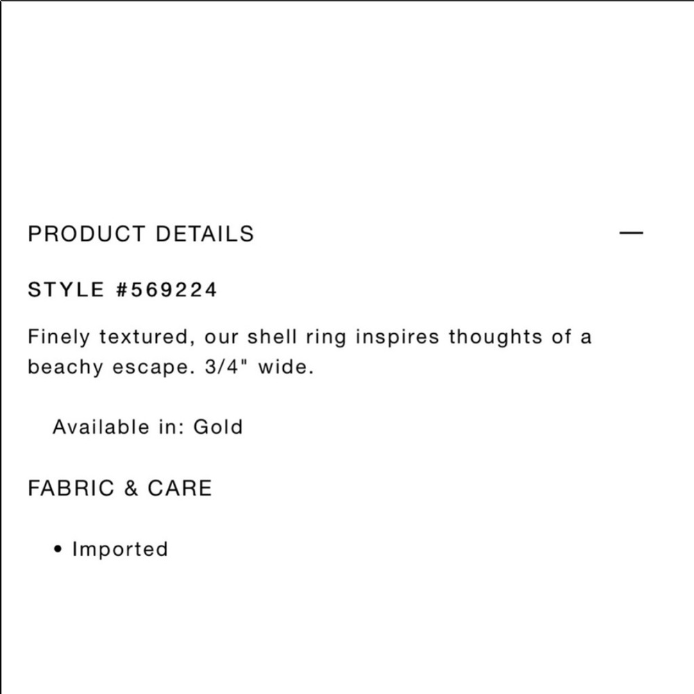 NWT Ann Taylor Shell Ring - Picture 5 of 5